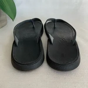 JBU Shoes Jambu Jbu Pele Black Leather Flip Flop Thong Flat